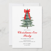 クリスマスイブの木のパーティー 招待状 (正面)
