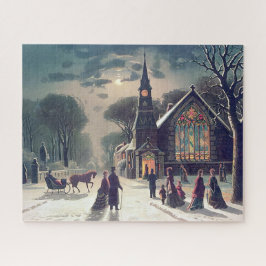 クリスマスイブの礼拝式 J Hoover And Son 1878 ジグソーパズル