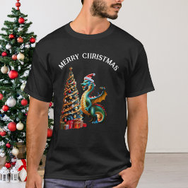 クリスマスイブの緑のドラゴン Tシャツ