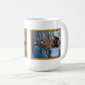 クリスマスイブの訪問者(クーガーおよびカラス) コーヒーマグカップ (正面右)