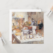 クリスマスイブの詳細（伝統的なスウェーデンのクリスマス） カード (正面/裏面インサイチュ)