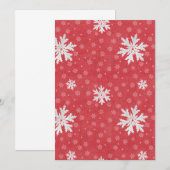 クリスマスイブの雪の結晶 招待状 (正面/裏面)