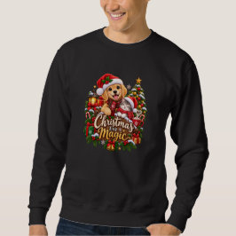 クリスマスイブの魔法 〜 かわいいヴィンテージのクリスマス犬 スウェットシャツ