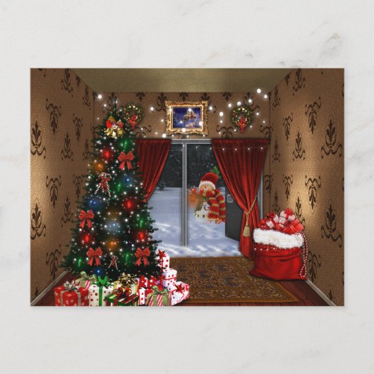 クリスマスイブはがき ポストカード (正面)