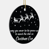 クリスマスイブは決して成長し過ぎることはない空を検索 セラミックオーナメント (右)