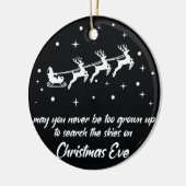 クリスマスイブは決して成長し過ぎることはない空を検索 セラミックオーナメント (左)
