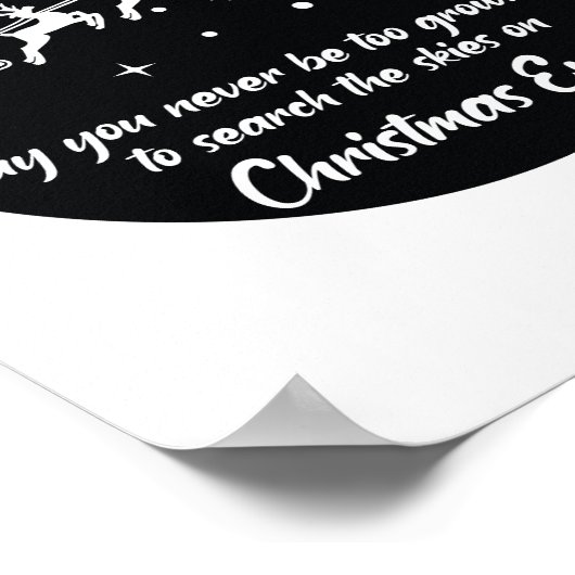 クリスマスイブは決して成長し過ぎることはない空を検索 ポスター (角)