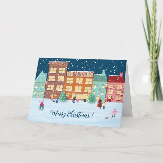 クリスマスイブインタウンフォードホリデーカード シーズンカード (正面)