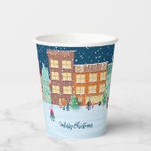 クリスマスイブインタウンホリデー紙カップ 紙コップ (裏面)