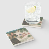 クリスマスイブウォーク・クリスマス ストーンコースター (横)