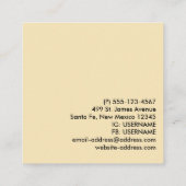 クリスマスイブウォーターカラーかわいい子&キティ猫 スクエア名刺 (裏面)