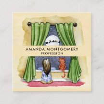 クリスマスイブウォーターカラーかわいい子&キティ猫