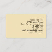 クリスマスイブウォーターカラーかわいい子&キティ猫 名刺 (裏面)