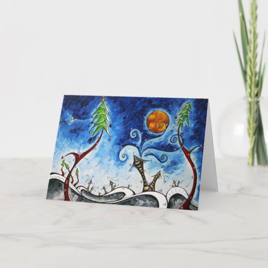 クリスマスイブオリジナルアートグリーティングカードデザイン シーズンカード (正面)