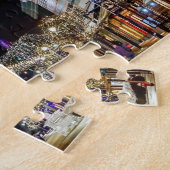 クリスマスイブカラフルツリーの休日 ジグソーパズル (側面)