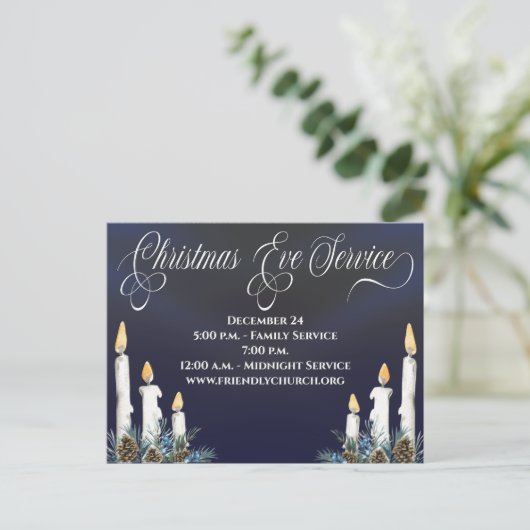 クリスマスイブキャンドルライトサービス教会 ポストカード (スタンド正面)