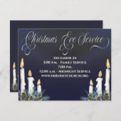 クリスマスイブキャンドルライトサービス教会 招待状 (正面/裏面)