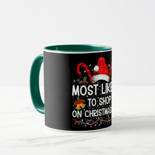 クリスマスイブクリスマスに買い物をする可能性が最も高い マグカップ (正面左)