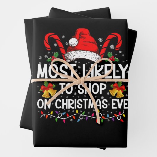 クリスマスイブクリスマスに買い物をする可能性が最も高い ラッピングペーパーシート (インサイチュ)