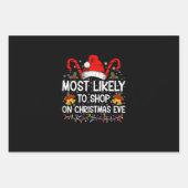 クリスマスイブクリスマスに買い物をする可能性が最も高い ラッピングペーパーシート (正面)
