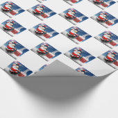 クリスマスイブサンタクロース屋上チムニーホリデイ ラッピングペーパー (角)