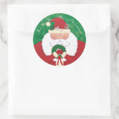クリスマスイブサンタ ラウンドシール (バッグ)