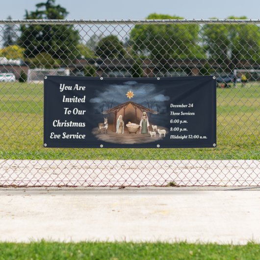 クリスマスイブサービス出生キリスト教会 横断幕 (インサイチュ)