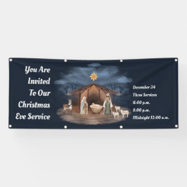 クリスマスイブサービス出生キリスト教会 横断幕