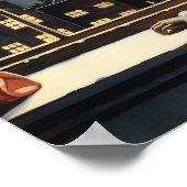 クリスマスイブシティライトズを見るブラックボーイ ポスター (角)