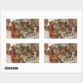 クリスマスイブジュラフトネン 長方形シール (シート)