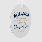 クリスマスイブスキー-丸いクリスマス飾り オーナメント (正面)