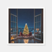 クリスマスイブセレニティ スタンダードカクテルナプキン (正面)