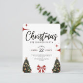 クリスマスイブディナーパーティの招待状 招待状 (スタンド正面)