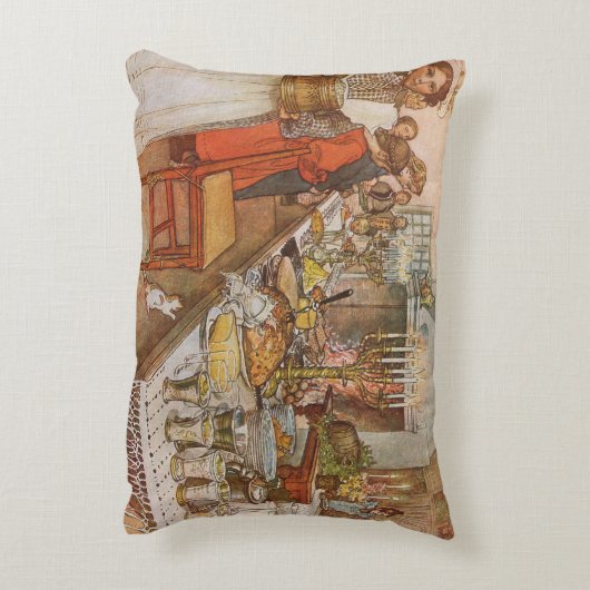 クリスマスイブバイカール・ラルソンヴィンテージ休日 アクセントクッション (裏面(縦))