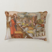 クリスマスイブバイカール・ラルソンヴィンテージ休日 アクセントクッション (裏面)