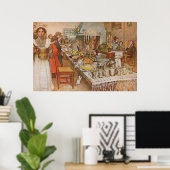 クリスマスイブバイカール・ラルソンヴィンテージ休日 ポスター (ホームオフィス)