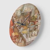クリスマスイブバイカール・ラルソンヴィンテージ休日 ラージ壁時計 (傾斜)