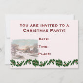 クリスマスイブパーティの招待状 招待状 (裏面)