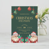 クリスマスイブパーティーのご招待 招待状 (スタンド正面)