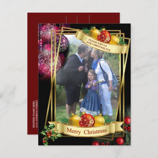 クリスマスイブパーティー 案内ポストカード (正面/裏面)