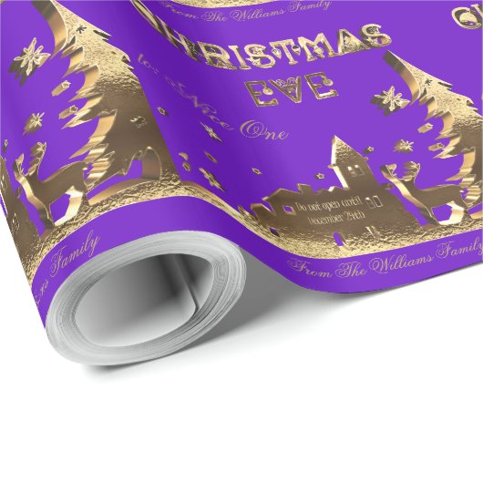 クリスマスイブパープルまで開かない ラッピングペーパー (ロールコーナー)
