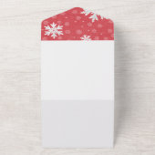 クリスマスイブポストカードでの雪片 オールインワン招待状 (外側)
