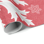 クリスマスイブポストカードでの雪片 ラッピングペーパー (ロールコーナー)