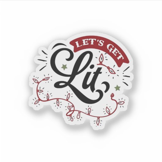 クリスマスイブメリークリスマス – 火を付けよう シール (正面)