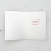 クリスマスイブワインと雪のハッピーバースデー カード (内部)