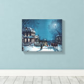 「クリスマスイブ冬のシーン」 キャンバスプリント (インサイチュ (ウッドフロア))