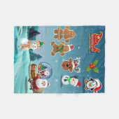 クリスマスイブ場面 フリースブランケット (正面(横))
