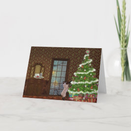 クリスマスイブ子猫カード シーズンカード