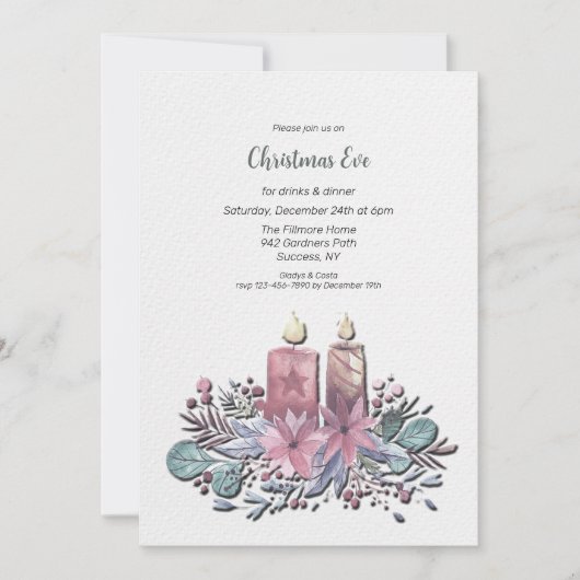 クリスマスイブ招待状 招待状 (正面)