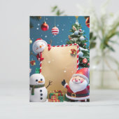 クリスマスイブ空白の招待状カード 招待状 (スタンド正面)